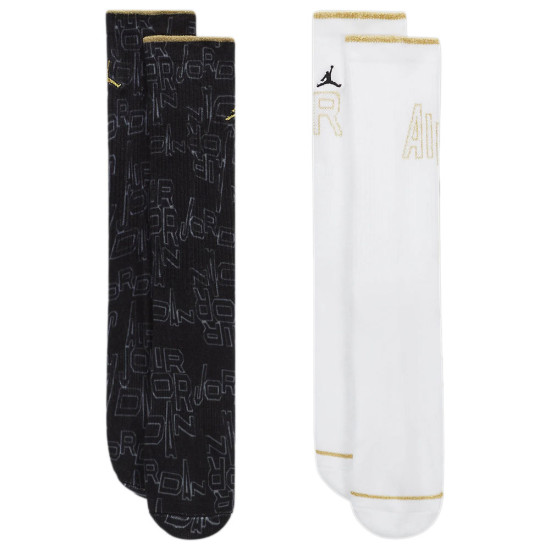 Jordan Παιδικές κάλτσες Black & Gold 2 pairs Jordan Παιδικές κάλτσες Black & Gold 2 pairs